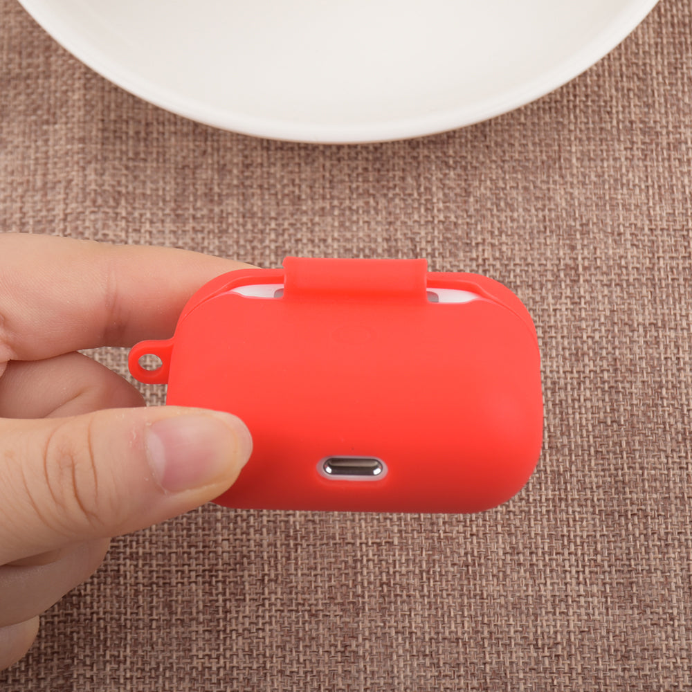 Plně ochranný silikonový kryt na sluchátka odolný proti poškrábání s karabinou pro Apple AirPods 3 Plně ochranný silikonový kryt na sluchátka odolný proti poškrábání s karabinou pro Apple AirPods 3